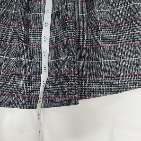 EVA ROSE Y2K dress gray plaid‎ pleated sleeveless dark academia with pockets L - Picture 9 of 9